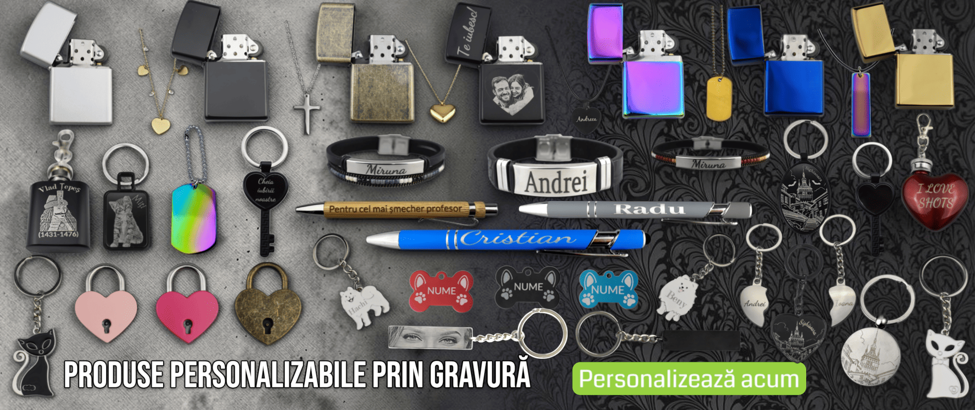 Produse personalizabile gravate laser