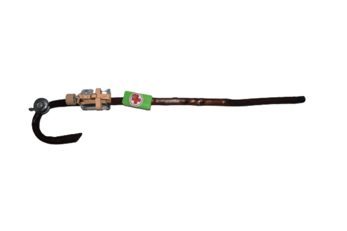 Baston haios, lemn, maro inchis, 92 cm, sonerie [3]