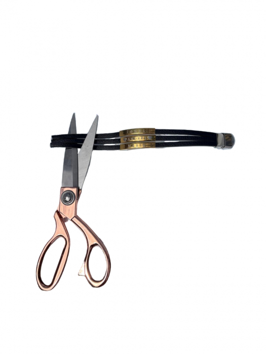 Brățară "Treptat Auriu" din Piele cu Plăcuțe Metalice [7]