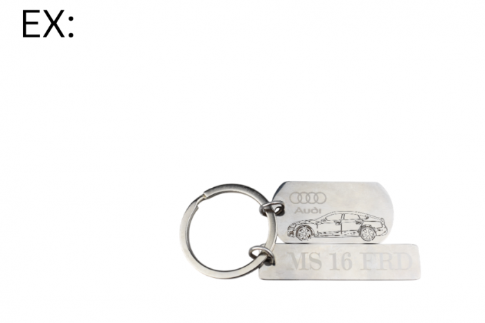 Breloc Personalizabil Premium „Duo Metalic” pentru Chei [4]