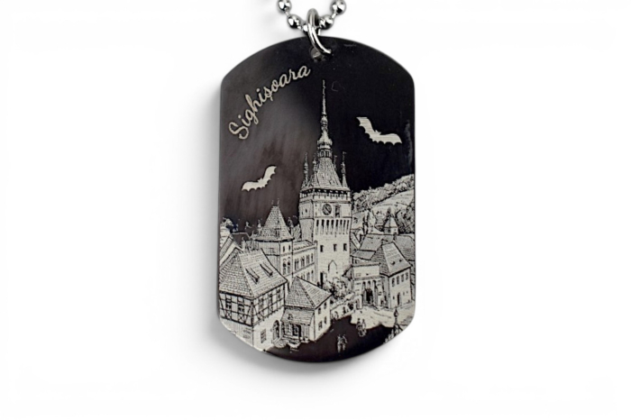 Breloc Tip Dog Tag din Aluminiu – Negru [2]
