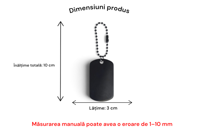 Breloc Tip Dog Tag din Aluminiu – Negru [5]