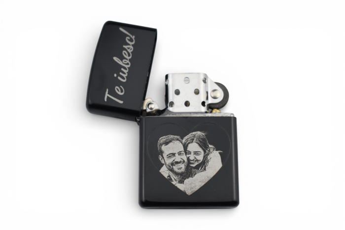 Bricheta personalizabila stil zippo Negru [4]