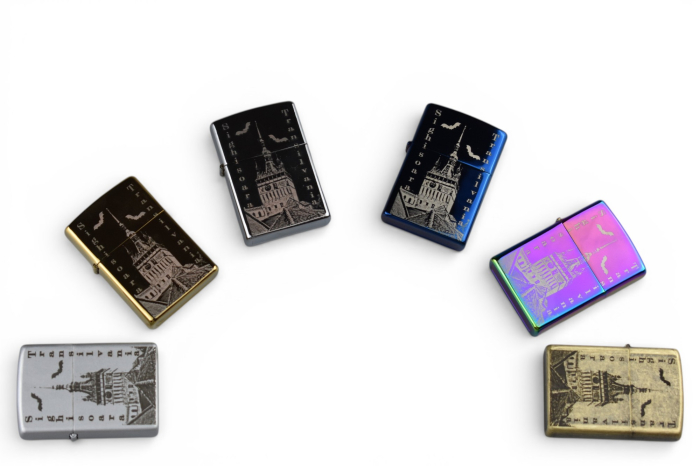 Bricheta personalizabila stil zippo Argintiu matt [13]