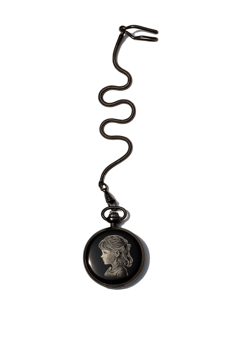 „Ceas de Buzunar Noir Personalizonalizabil” cu Text sau Poză Gravată [1]