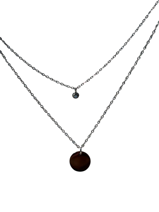 Colier Cu Lanț Dublu și Pandantiv Rotund [2]