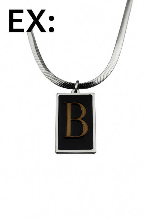 Colier "Duo Stratificat Urban" cu Pandantiv Negru [4]