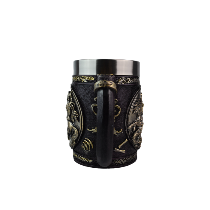 Halba Bere Medievala, Cavaler cu Dragon,500 ml, negru, auriu [4]
