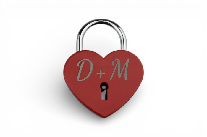 Lacăt decorativ mare în formă de inimă – roșu clasic [2]