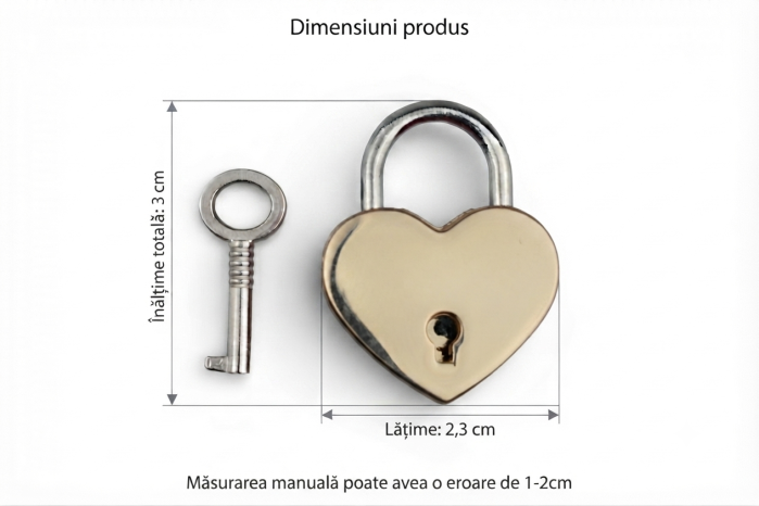 Lacăt inimă personalizabil, gravură laser – cadou pentru cupluri [6]