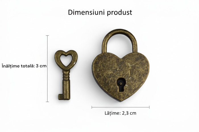 Lacăt inimă personalizabil, gravură laser – cadou pentru cupluri [7]