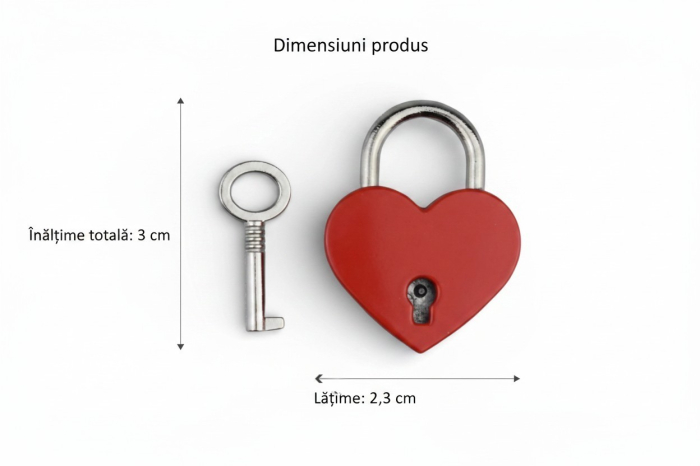 Lacăt inimă personalizabil, gravură laser – cadou pentru cupluri [7]