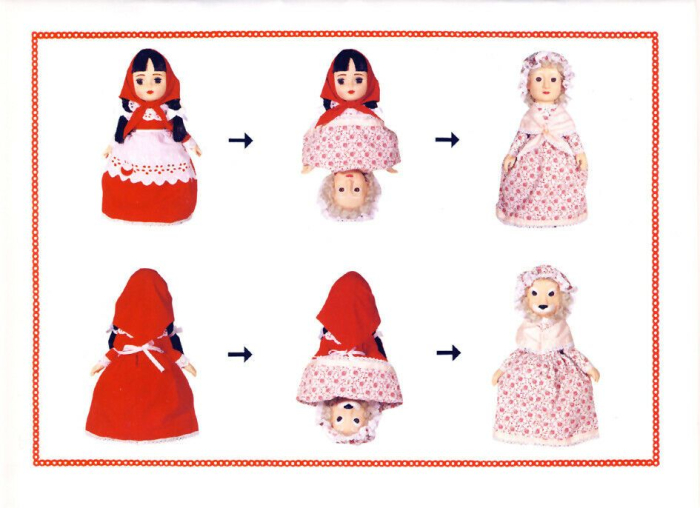 Papusa Scufita Rosie 3 in1, alb/rosu, 35 x 18 cm [2]