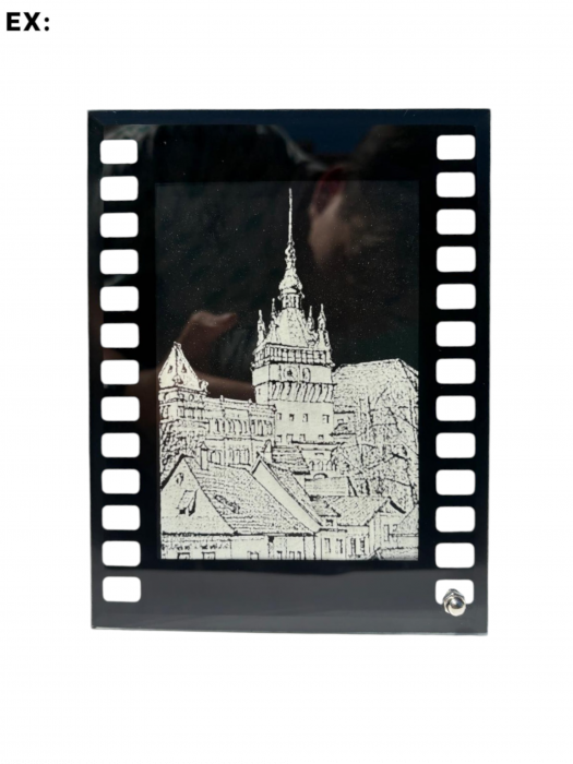 Ramă Foto Gravată "Film Retro"-PRSONALIZABIL IN TEXT SI SCRIS [2]