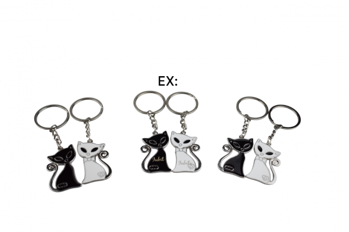 Set Brelocuri "Pisicuțe Yin-Yang" / "Suflete Pereche Felină [3]