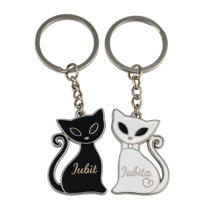 Set Brelocuri "Pisicuțe Yin-Yang" / "Suflete Pereche Felină [1]