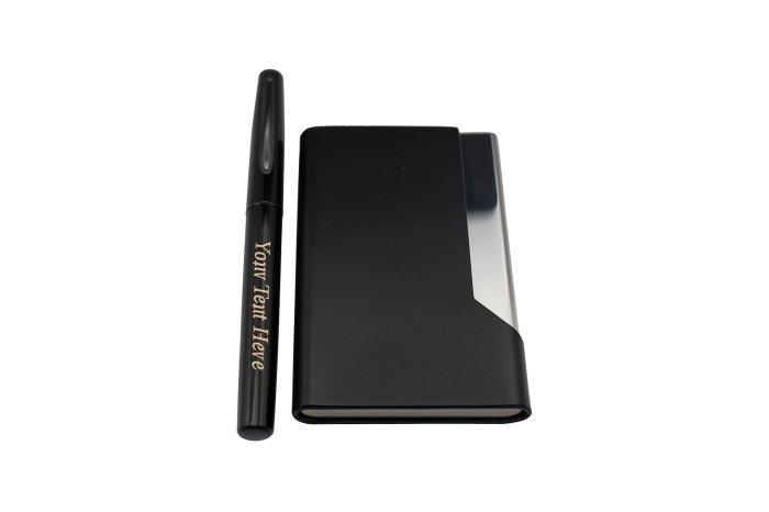 Set Business „Eleganță Compactă” – Toc Carduri & Pix Personalizabil [1]