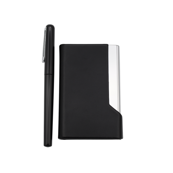 Set Business „Eleganță Compactă” – Toc Carduri & Pix Personalizabil [2]