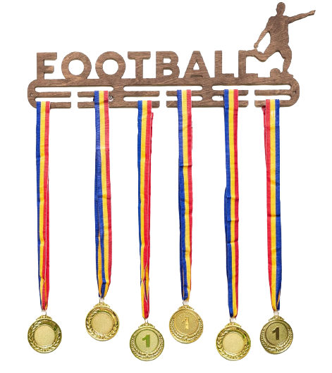 Suport medalii Football, pentru Sportivi, Lemn, Maro, 50 cm [2]