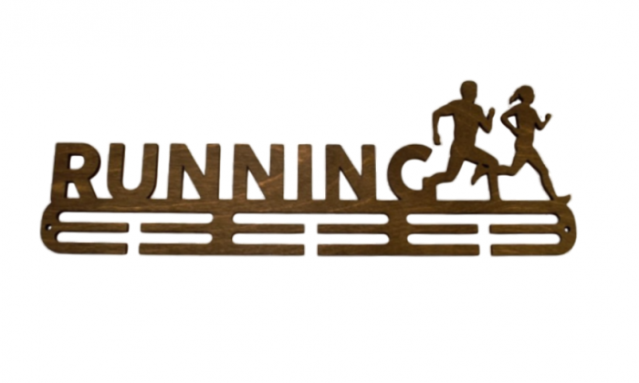 Suport medalii Running, pentru Sportivi, Maro, Lemn, 50 cm [2]