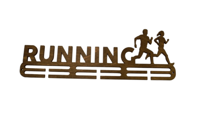 Suport medalii Running, pentru Sportivi, Maro, Lemn, 50 cm [2]