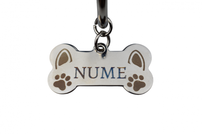 Zgărdă MEDALIE  "Osuleț" din Metal Personalizabil pentru Animale de Companie [1]