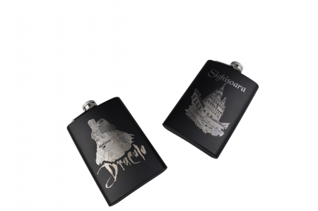 Ploscă/Sticlă de Buzunar „Sighișoara - Turnul cu Ceas” Personalizabilă [3]