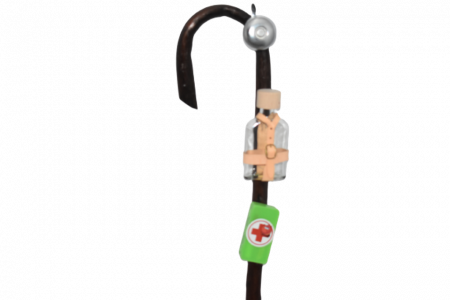 Baston haios, lemn, maro inchis, 92 cm, sonerie [1]