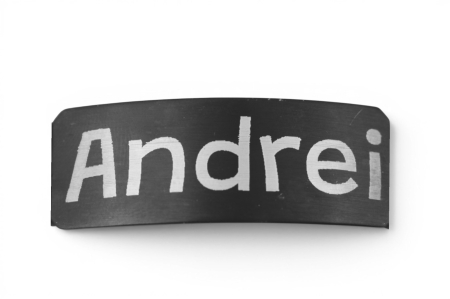 Brățară din silicon cu plăcuță metalică – Gravură personalizată -Negru [1]