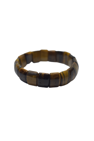 Bratara Piatra Semipretioasa Ochi de Tigru,6.5 cm, Universala, Maro-Negru [0]