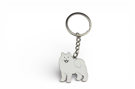 Brelocuri personalizabile - Breloc cain -Hachi– Samoyed