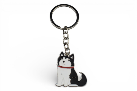 Breloc câine personalizabil prin gravură - Beny - Pomeranian