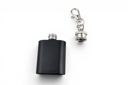 Breloc mini-ploscă metalică (Pocket Flask) – Personalizabil prin gravură [3]