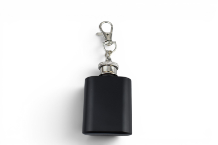 Breloc mini-ploscă metalică (Pocket Flask) – Personalizabil prin gravură