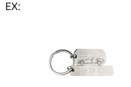 Breloc Personalizabil Premium „Duo Metalic” pentru Chei [3]