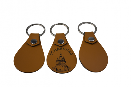 Breloc Rotund din Piele Personalizabil Amintirea Gravată, Permanentă [1]