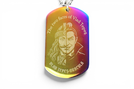 Breloc Tip Dog Tag din Aluminiu –Rainbow [1]