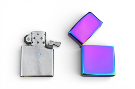 Brichete personalizata stil zippo rainbow gravura laser [2]