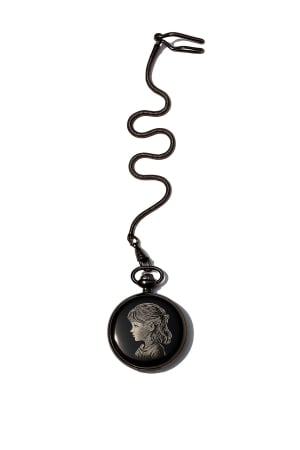 Produse - „Ceas de Buzunar Noir Personalizonalizabil” cu Text sau Poză Gravată