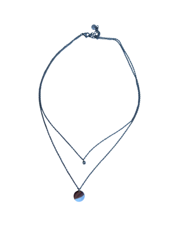 Colier Cu Lanț Dublu și Pandantiv Rotund [3]