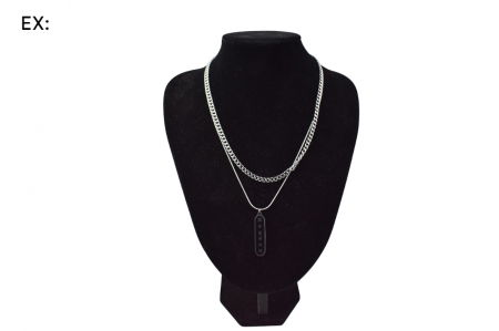 Produse - Colier "Minimal Urban" cu Pandantiv Hexagonal Negru