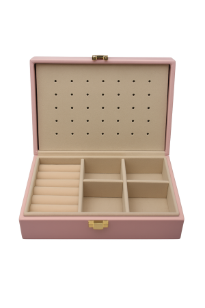 Cutie de Bijuterii „Sweet Elegance” din Piele Ecologică Roz [2]