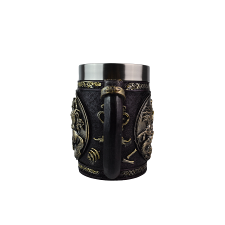 Halba Bere Medievala, Cavaler cu Dragon,500 ml, negru, auriu [3]