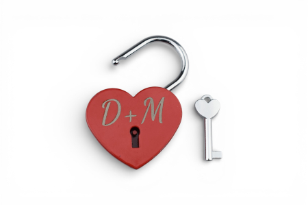 Cele Mai Vândute - Lacăt decorativ mare în formă de inimă – roșu clasic