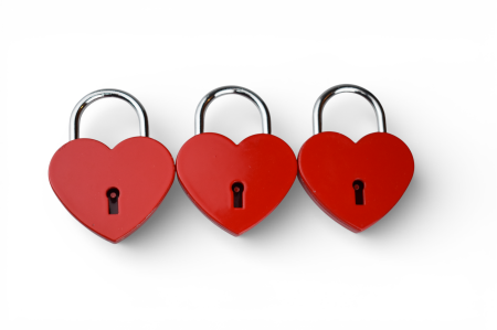 Lacăt decorativ mare în formă de inimă – roșu clasic [4]