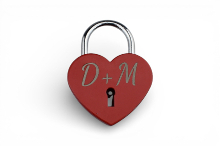 Lacăt decorativ mare în formă de inimă – roșu clasic [1]