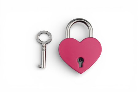 Cele Mai Vândute - Lacăt inimă personalizabil roz inchis – cadou pentru cupluri