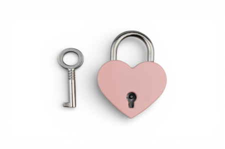 Cele Mai Vândute - Lacăt inimă personalizabil roz pastel – cadou pentru cupluri