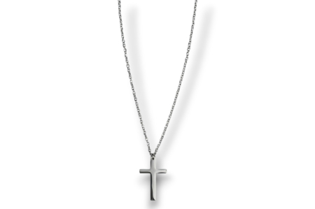 Produse personalizabile - Lanț cu medalion cruce argintie