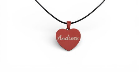 Cele Mai Vândute - Lanț cu pandantiv inimă – roșu clasic